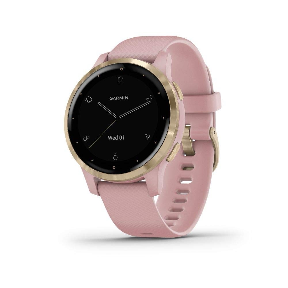 Garmin Vivoactive 4S Pink Smartwatch with Gold Accents